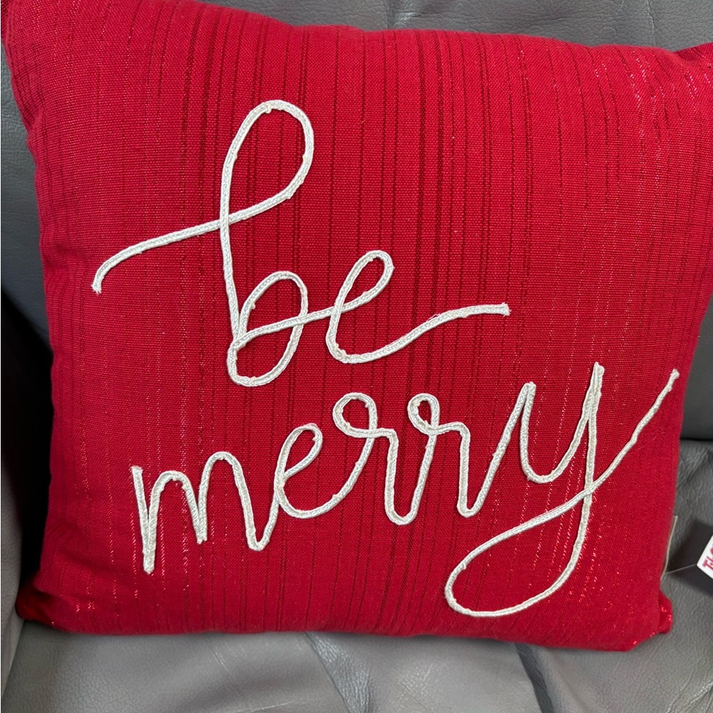 Be Merry decor pillow